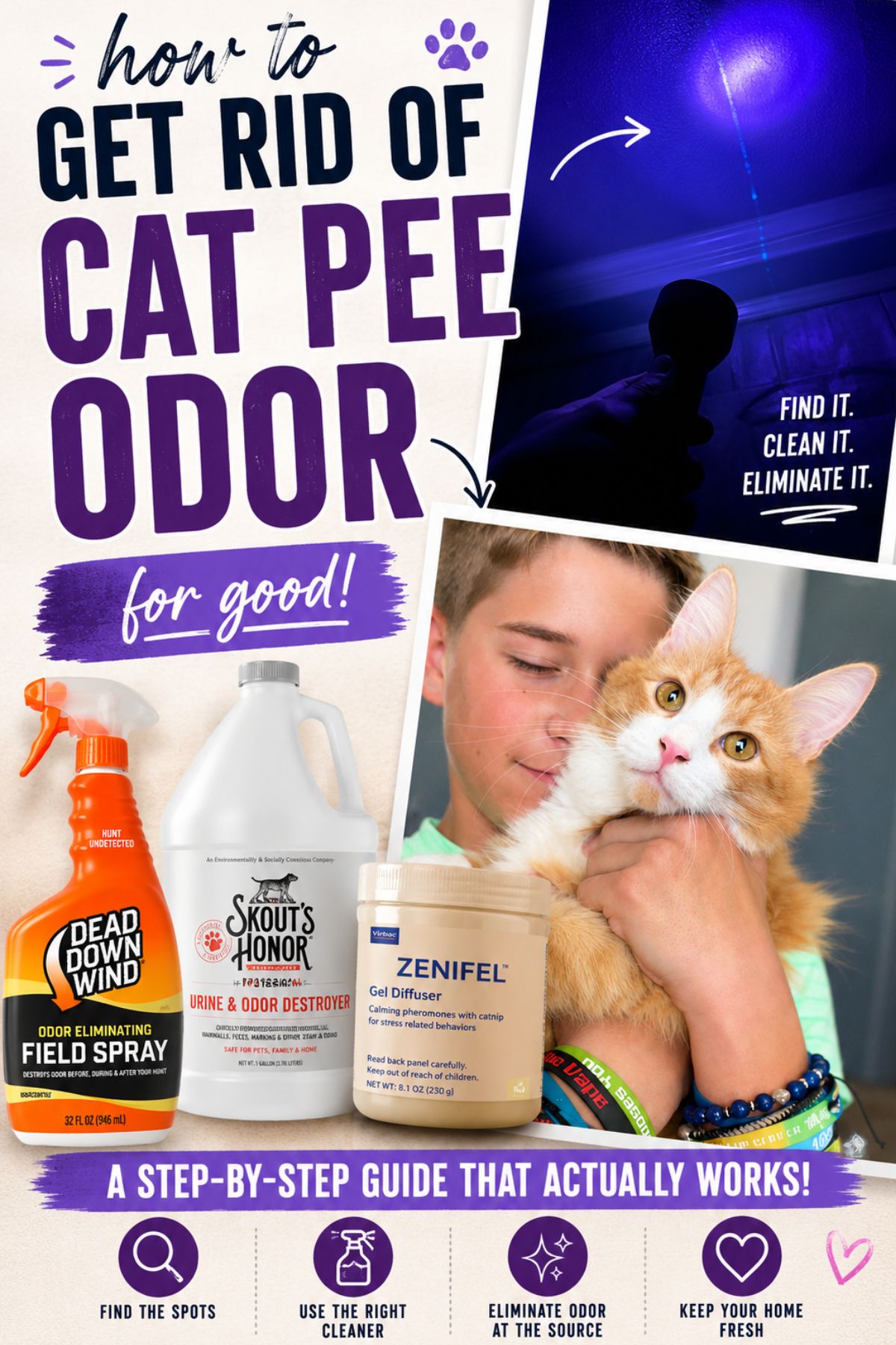 best method to get rid of cat pee